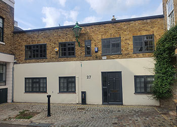 Exceptional Self-Contained Double Height Office Building To Let, 932 sq ft (87 sq m), 27 Queensdale Place, Holland Park, London, W11